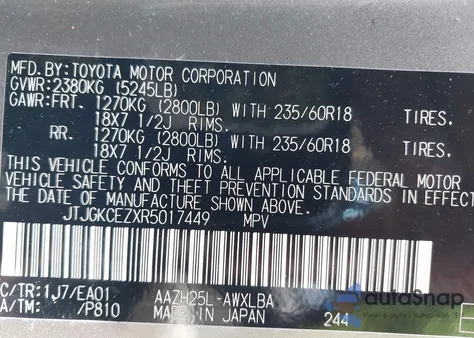 2024 Lexus Nx 350H Premium z USA, uszkodzony, nr VIN JTJGKCEZXR5017449